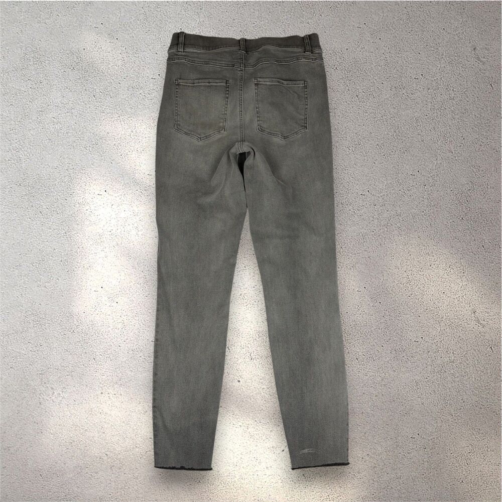 SPANX Distressed Denim Skinny Pants Women's M Gray High Rise Jeggings Casual EUC - Picture 2 of 9